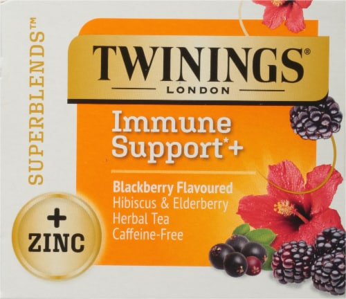 Twinings® Londin Immue Support+ Blackberry Flavored Tea Bags Perspective: top