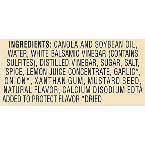 Girard's White Balsamic Vinaigrette Perspective: top