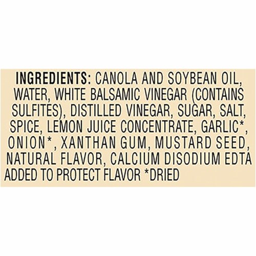 Girard's White Balsamic Vinaigrette Perspective: top