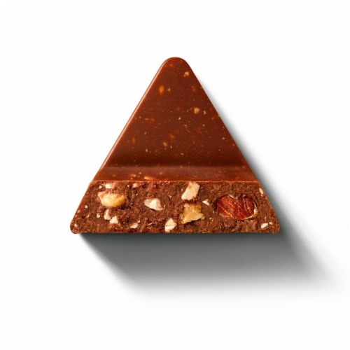 Toblerone Milk Chocolate With Salted Caramelized Almonds And Honey And Almond Nougat Bar Perspective: top