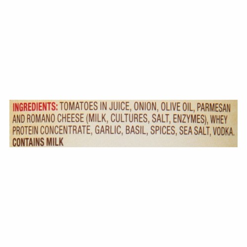 Victoria Low Sodium Vodka Sauce, Pasta Sauce Perspective: top