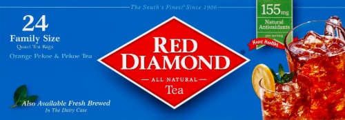 Red Diamond Quart Size Tea Bags Perspective: top
