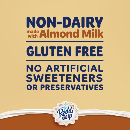 Reddi Wip Non Dairy Vegan Whipped Topping Made With Almond Milk Perspective: top