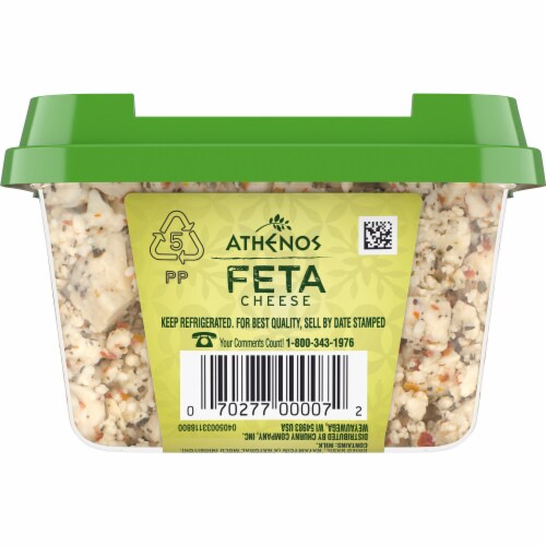 Athenos Tomato & Basil Crumbled Feta Cheese Perspective: top