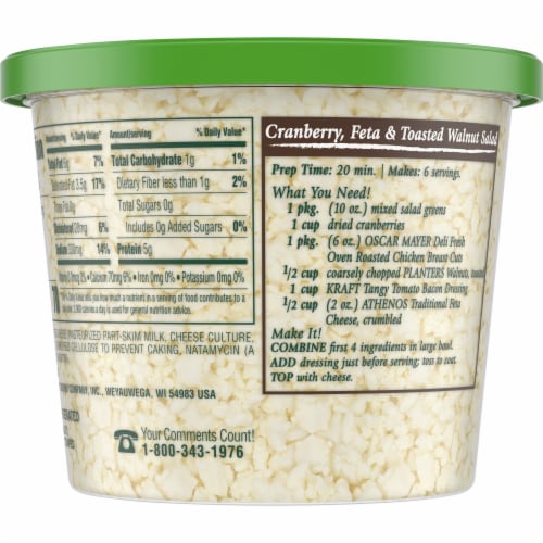 Athenos Traditional Crumbled Feta Cheese Perspective: top