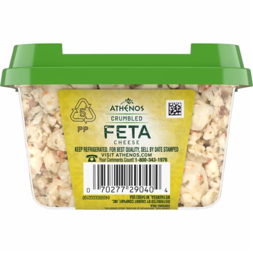 Athenos Mediterranean Herb Crumbled Feta Cheese Perspective: top