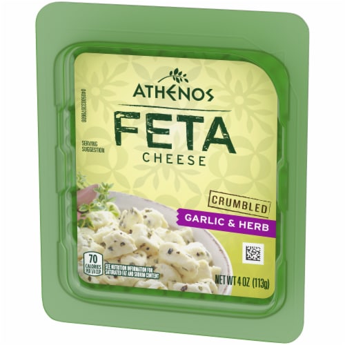 Athenos Garlic & Herb Crumbled Feta Cheese Perspective: top