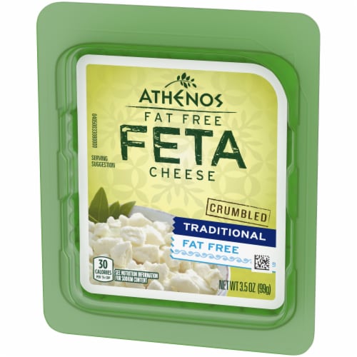 Athenos Traditional Crumbled Fat Free Feta Cheese Perspective: top