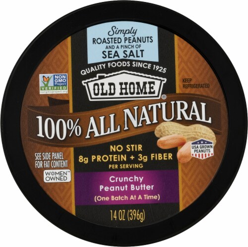 Old Home® 100% Natural Crunchy Peanut Butter Perspective: top