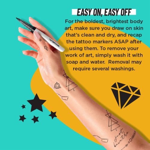 BIC® BodyMark™ Temporary Tattoo Marker - Black Perspective: top
