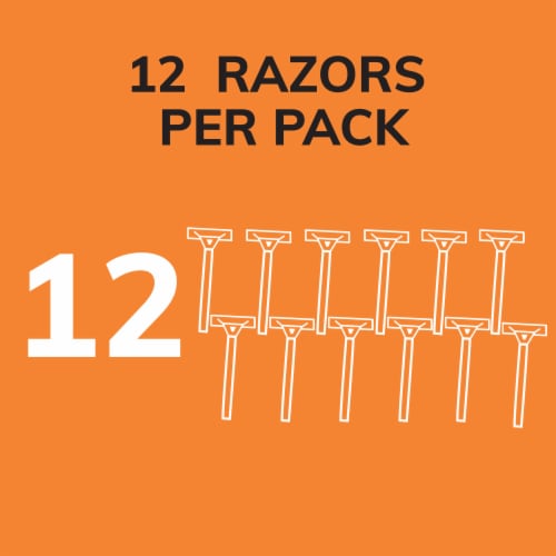 BIC® Sensitive® Single-Blade Disposable Razors Perspective: top