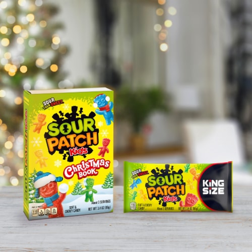 SOUR PATCH KIDS Christmas Storybook with Soft & Chewy Candy Perspective: top