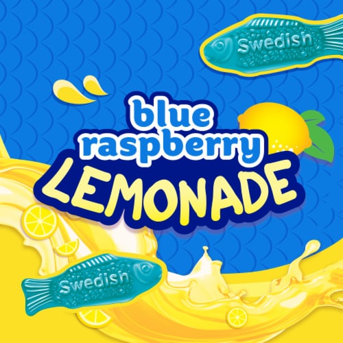 SWEDISH FISH Blue Raspberry Lemonade Soft & Chewy Candy Bag Perspective: top