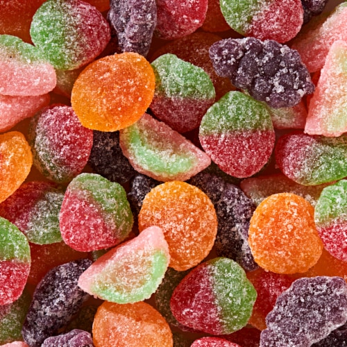 SOUR PATCH KIDS Fruits Mix Soft & Chewy Candy Share Size Perspective: top