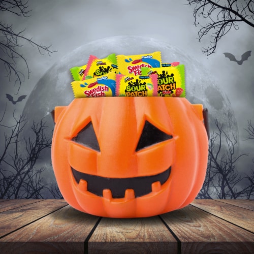 SOUR PATCH KIDS and SWEDISH FISH Mini Halloween Candy Variety Pack Perspective: top