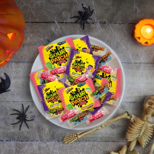 SOUR PATCH KIDS and SWEDISH FISH Soft & Chewy Halloween Candy Variety Pack Perspective: top