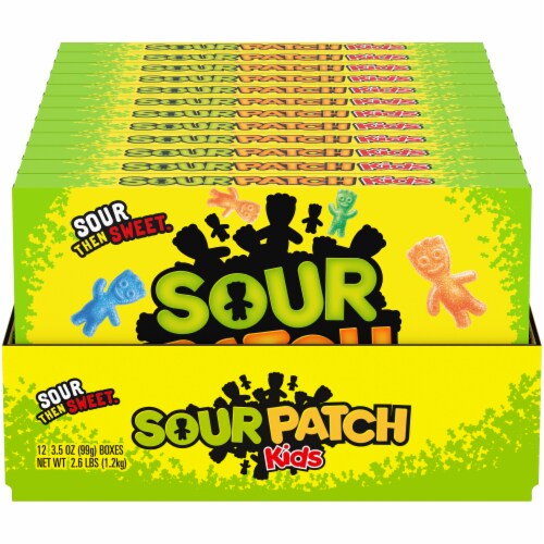 Sour Patch Kids Original Soft & Chewy Candy Theater Box Case Lot Sale Perspective: top