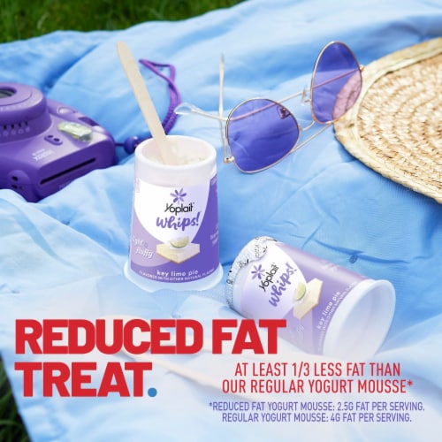 Yoplait Whips Key Lime Pie Reduced Fat Yogurt Mousse Cup Perspective: top