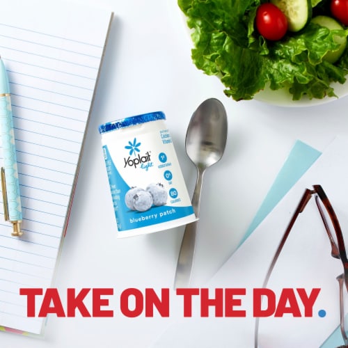 Yoplait Light Blueberry Patch Fat Free Yogurt Cup Perspective: top