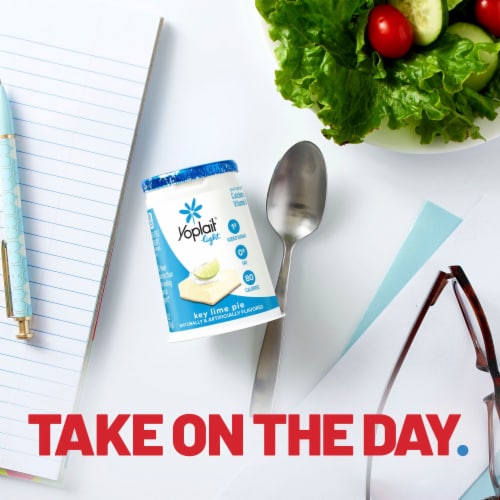 Yoplait Light Key Lime Pie Fat Free Yogurt Cup Perspective: top