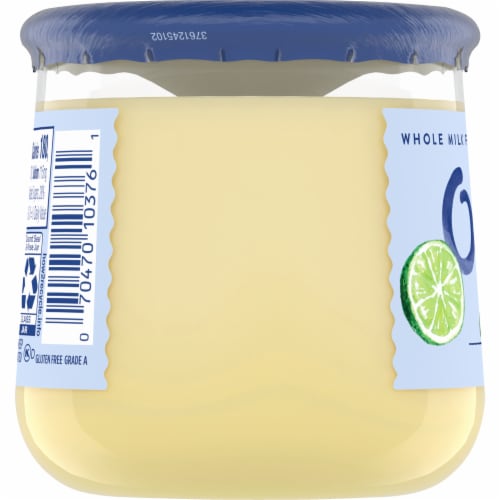 Oui by Yoplait Gluten Free French Style Key Lime Whole Milk Yogurt Glass Jar Perspective: top