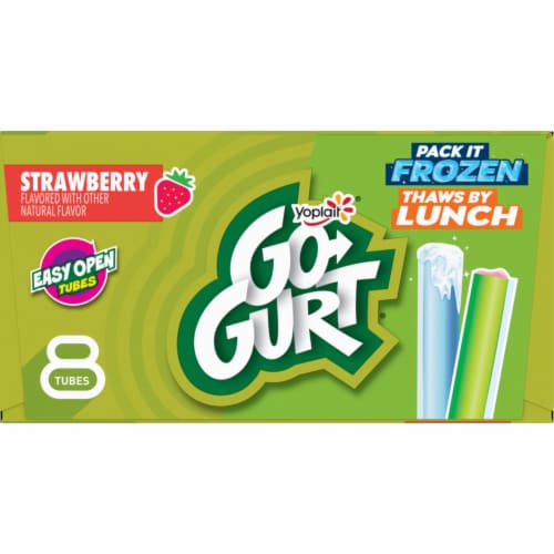 Go-GURT Gluten Free Strawberry Kids Fat Free Yogurt Tubes Perspective: top