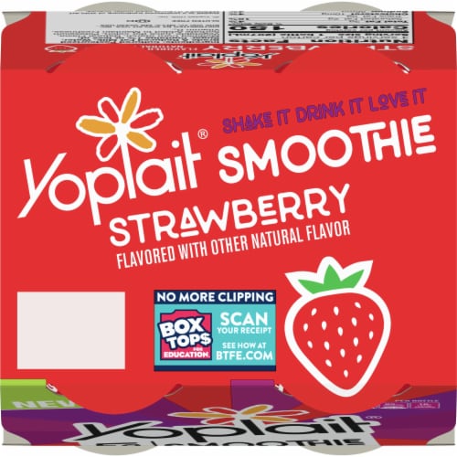 Yoplait® Strawberry Flavored Smoothie Perspective: top