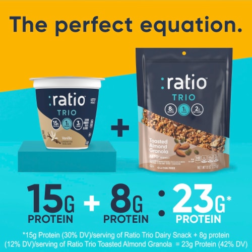 Ratio Keto Friendly Vanilla Dairy Snack Perspective: top