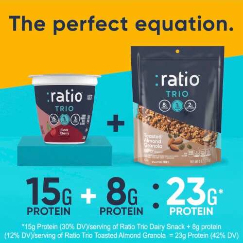 Ratio Keto Friendly Black Cherry Dairy Snack Perspective: top