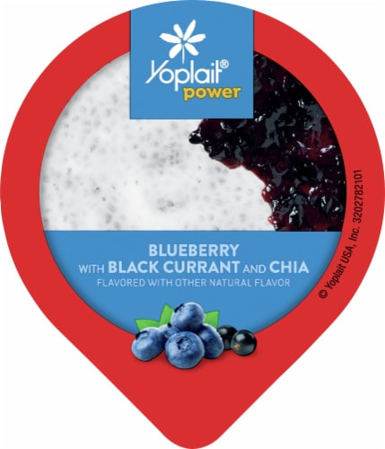 Yoplait® Power Blueberry with Black Currant and Chia Low Fat Yogurt Cup Perspective: top