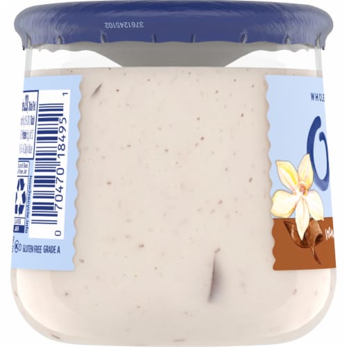 Oui by Yoplait Vanilla and Chocolate Whole Milk French Style Yogurt Jar Perspective: top