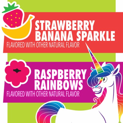 Go GURT Unicorn Strawberry Banana & Raspberry Kids Yogurt Tubes Perspective: top