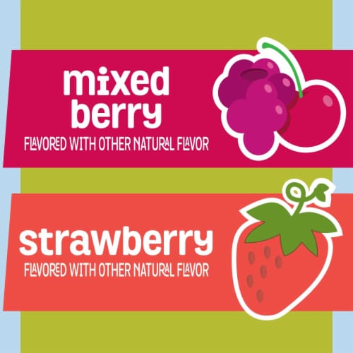 Go GURT Strawberry and Mixed Berry Kids Fat Free Yogurt Tubes Perspective: top