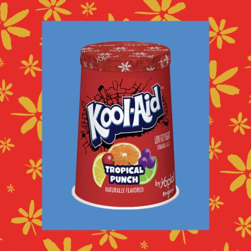 Yoplait Original Kool Aid Tropical Punch Low Fat Yogurt Perspective: top