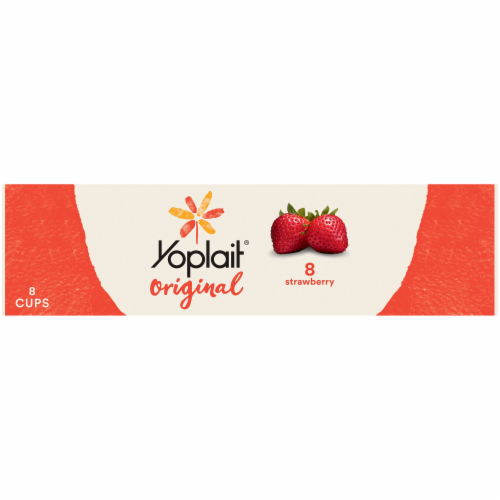 Yoplait Original Lowfat Strawberry Yogurt Cups Perspective: top