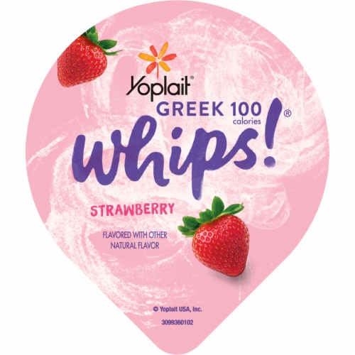 Yoplait Whips! Greek 100 Strawberry Low Fat Yogurt Mousse Perspective: top