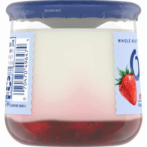 Oui by Yoplait Gluten Free French Style Strawberry Whole Milk Yogurt Glass Jar Perspective: top