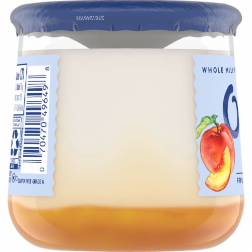 Oui by Yoplait Peach Whole Milk French Style Yogurt Jar Perspective: top