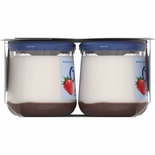 Oui by Yoplait Gluten Free French Style Strawberry Whole Milk Yogurt Glass Jar Perspective: top