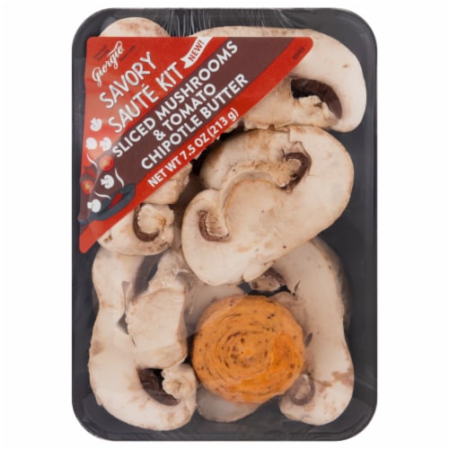 Giorgio Fresh Sliced Mushrooms & Tomato Chipotle Butter Savory Saute Kit Perspective: top