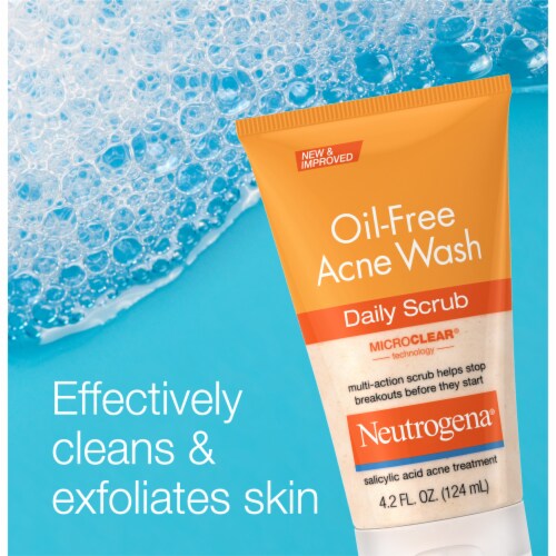 Neutrogena Oil-Free Acne Face Scrub 2% Salicylic Acid Acne Treatment Perspective: top