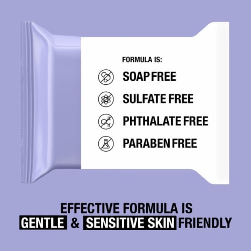 Neutrogena Night Calming Makeup Remover Face Wipes Remove Sweat Sunscreen & Waterproof Makeup Perspective: top