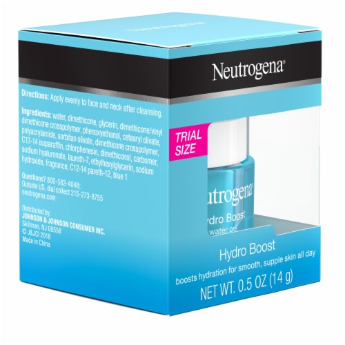 Neutrogena Hydro Boost Hyaluronic Acid Water Gel Moisturizer Travel Size Perspective: top