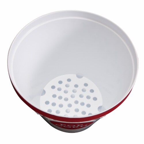 Hutzler Popcorn Bucket & Popcorn Bowls - Red Perspective: top