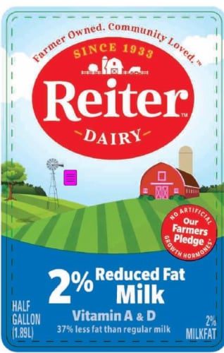 Reiter™ Dairy Reduced Fat 2% Milk Perspective: top