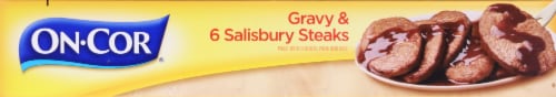On-Cor Traditionals Family Size Gravy & Salisbury Steaks Frozen Meal Perspective: top