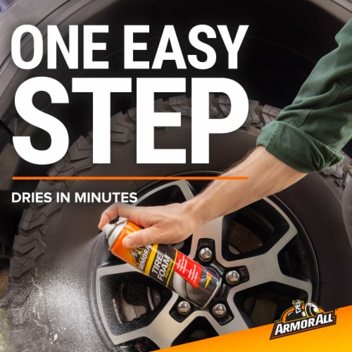 Armor All Tire Foam, Car Cleaning Foam, Wheel and Tire Cleaner Perspective: top