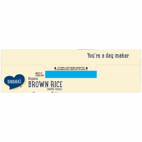 Barbara's Organic Brown Rice Crisps Cereal Perspective: top