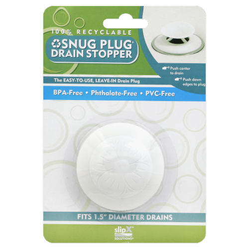 SlipX Solutions Snug Plug Drain Stopper Perspective: top