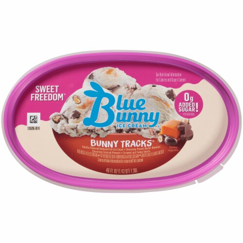 Blue Bunny® Sweet Freedom Bunny Tracks Reduced Fat Ice Cream, 46 fl oz